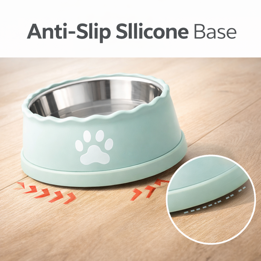 🐶🐕𝑹𝒊𝒑𝒑𝒍𝒆 𝑬𝒅𝒈𝒆 𝑺𝒕𝒂𝒊𝒏𝒍𝒆𝒔𝒔 𝑺𝒕𝒆𝒆𝒍 𝑷𝒆𝒕 𝑩𝒐𝒘𝒍 – 𝑵𝒐𝒏-𝑺𝒍𝒊𝒑 𝑫𝒐𝒈 & 𝑪𝒂𝒕 𝑭𝒆𝒆𝒅𝒊𝒏𝒈 𝑩𝒐𝒘𝒍, 𝑨𝒏𝒕𝒊-𝑺𝒌𝒊𝒅 𝑩𝒂𝒔𝒆, 𝑫𝒊𝒔𝒉𝒘𝒂𝒔𝒉𝒆𝒓 𝑺𝒂𝒇𝒆