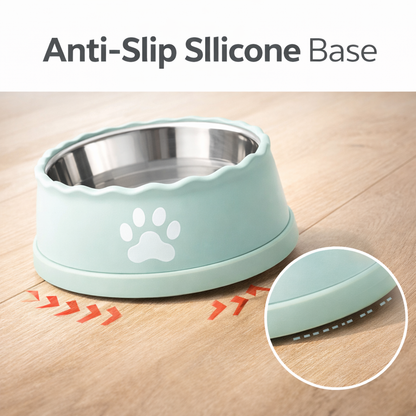 🐶🐕𝑹𝒊𝒑𝒑𝒍𝒆 𝑬𝒅𝒈𝒆 𝑺𝒕𝒂𝒊𝒏𝒍𝒆𝒔𝒔 𝑺𝒕𝒆𝒆𝒍 𝑷𝒆𝒕 𝑩𝒐𝒘𝒍 – 𝑵𝒐𝒏-𝑺𝒍𝒊𝒑 𝑫𝒐𝒈 & 𝑪𝒂𝒕 𝑭𝒆𝒆𝒅𝒊𝒏𝒈 𝑩𝒐𝒘𝒍, 𝑨𝒏𝒕𝒊-𝑺𝒌𝒊𝒅 𝑩𝒂𝒔𝒆, 𝑫𝒊𝒔𝒉𝒘𝒂𝒔𝒉𝒆𝒓 𝑺𝒂𝒇𝒆
