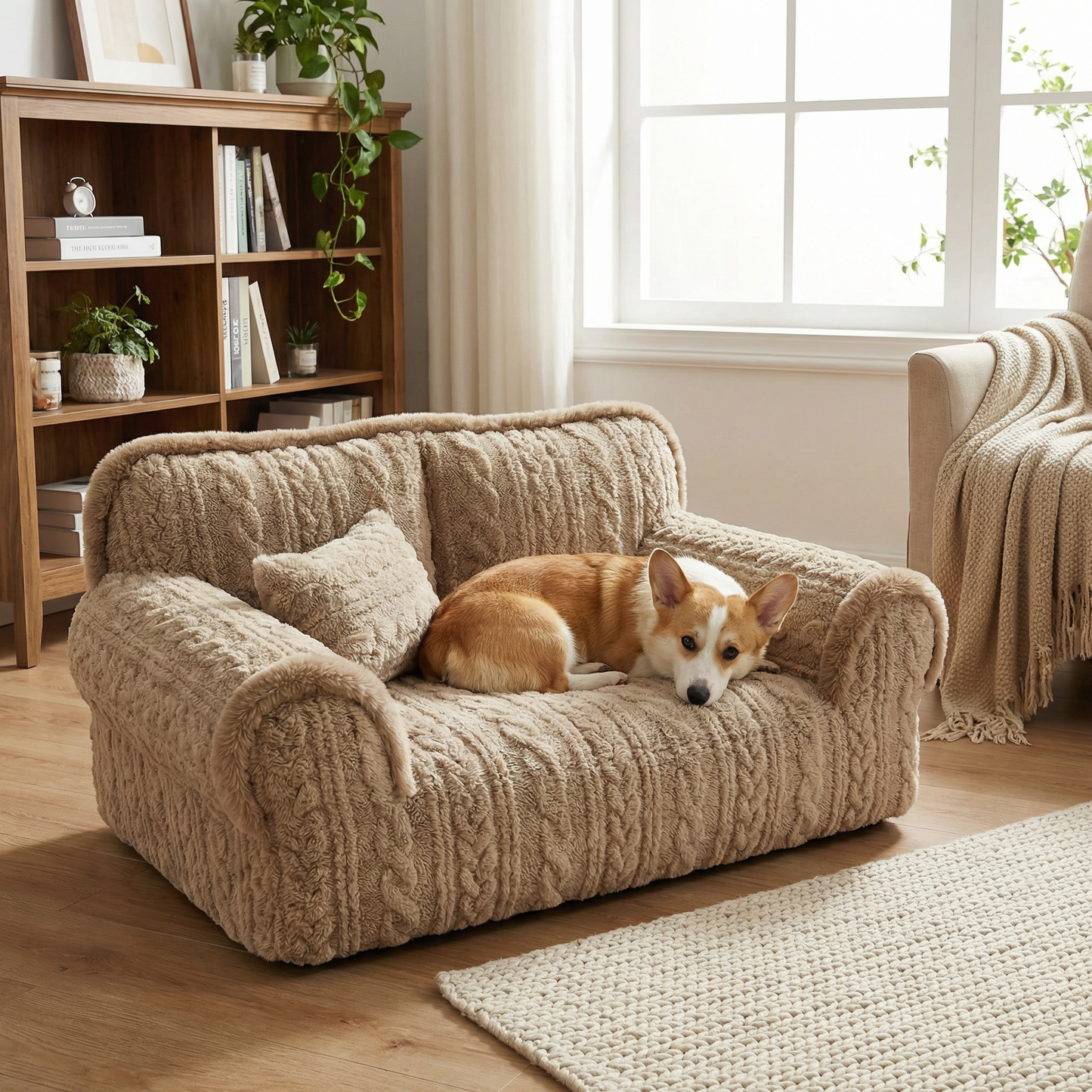 🐶🛋️ 𝐿𝑢𝑥𝑢𝑟𝑦 𝑃𝑒𝑡 𝑆𝑜𝑓𝑎 𝐵𝑒𝑑 – 𝐶𝑜𝑧𝑦 𝑃𝑙𝑢𝑠ℎ 𝐶𝑜𝑢𝑐ℎ 𝑓𝑜𝑟 𝐶𝑎𝑡𝑠 & 𝐷𝑜𝑔𝑠🐾